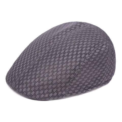 Mesh Flat Cap Breathable Cotton Polyester Summer Retro Ivy Sun Hat For Men And Women