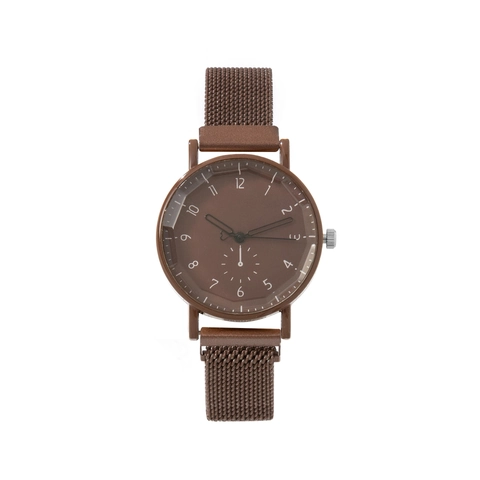 Minimalist Round Dial Quartz Watch With Stainless Steel Mesh Strap Milanese Style Fashion Jewelry For Women