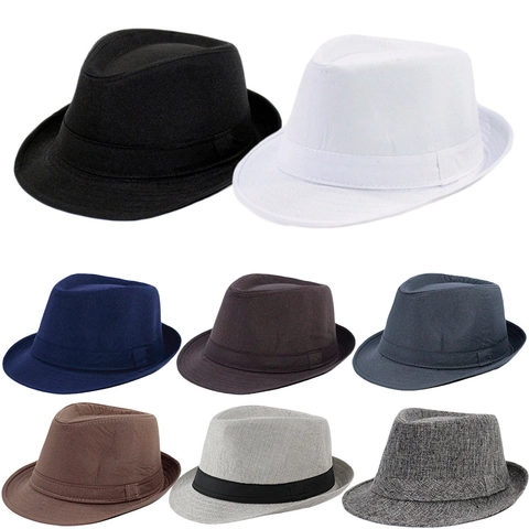 Fedora Jazz Hat Paper Straw Breathable Sun Protection Summer Beach British Style Unisex Men Women Kids Retro