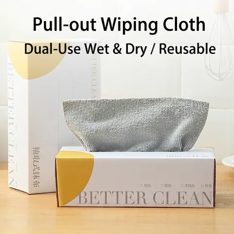 Microvezel Keukenreinigingsdoekjes Absorberend Olieverwijdering Pull-Out Ontwerp Lappen Huishoudelijke Vaatdoeken Droog En Nat Gebruik