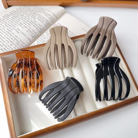 Grande Pinza per Capelli Squalo Plastica Resina Lucida Opaca Molletta per Capelli Elegante Forcina per Donna Accessori Acconciatura