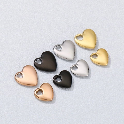 Herz Anhänger Hohl Edelstahl DIY Schmuckherstellung Zubehör Für Frauen Mädchen Glänzende Metall Charms
