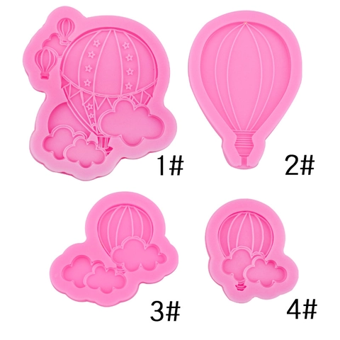 Hot Air Balloon Cloud Rainbow Silicone Mold For Fondant Cake Chocolate Decoration DIY Clay Resin Crafting Tool