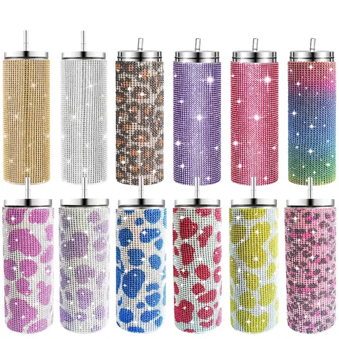 Stainless Steel Tumblers with Lids and Straws