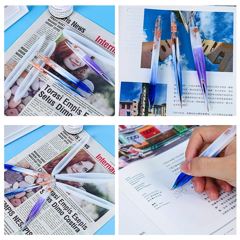 DIY Balpen Siliconen Mal Hars Gieten Epoxy Craft Tool Handgemaakte Transparant Flexibele Kantoor Schoolbenodigdheden