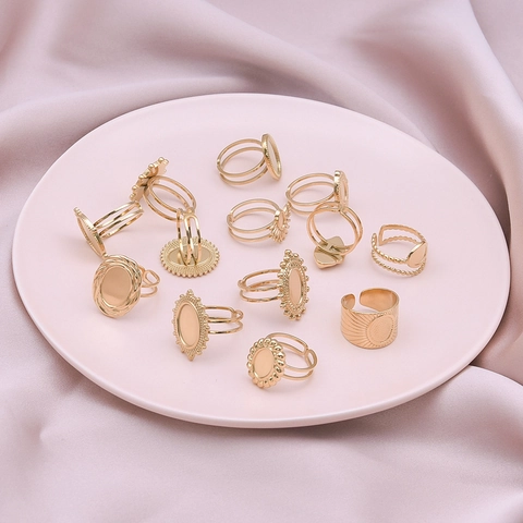 Anello Aperto Regolabile In Acciaio Inossidabile Geometrico Raggio Di Sole Vintage Minimalista Accessorio Unisex