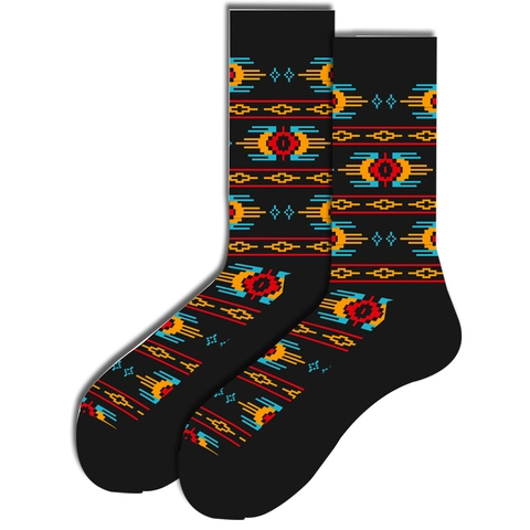 Chaussettes Mi-Mollet En Coton À Motif Géométrique Style Ethnique Aztèque Tendance Streetwear Décontracté Unisexe