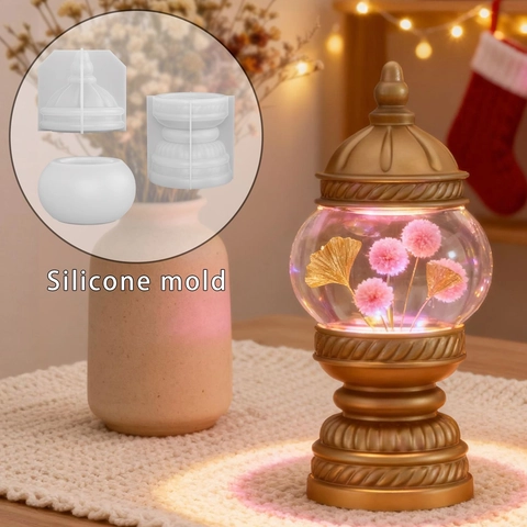 Καλούπι Σιλικόνης DIY Επιτραπέζιο Φωτιστικό Τουρκικού Στυλ Χύτευση Ρητίνης Ρετρό Ανάγλυφο Διακόσμηση Σπιτιού