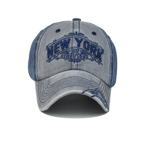 Vintage Gewassen Katoenen Honkbalpet New York Borduursel Distressed Verstelbare Zonnehoed Outdoor Retro Streetwear