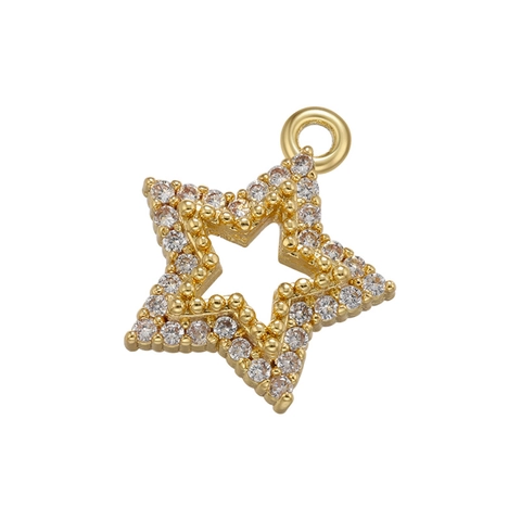 Mini Stern Hamsa Hand Herz Anhänger Messing Zirkonia Micro Pave DIY Schmuckherstellung Zubehör Für Halsketten Armbänder