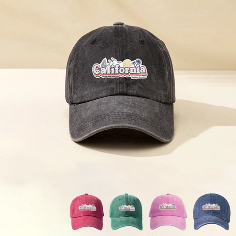Cappello Da Baseball In Cotone Lavato California Summer Paradise Vintage Regolabile Protezione Solare All Aperto Per Uomini Donne