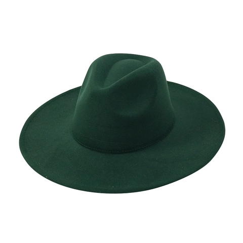 Cappello Fedora A Tesa Larga Stile Britannico Retrò Tinta Unita Feltro Di Poliestere Jazz Per Uomini Donne Elegante Versatile