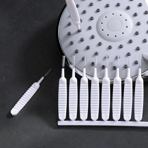 Mini Spazzola Per Pulizia Fori Soffione Doccia Setole In Nylon Anti Intasamento Strumento Per Rubinetto Bagno
