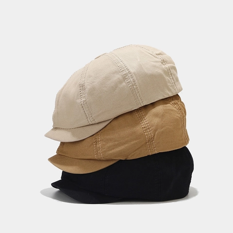 Berretto Newsboy In Cotone Retrò Cappello Ottagonale Vintage Per Uomo Donna Berretto Da Pittore Stile Britannico Casual