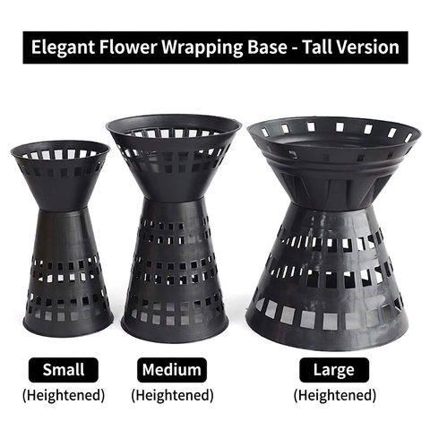 Plastic Floral Bouquet Packaging Holder Stand Hollow Grid Heightened Flower Arrangement Tool For DIY Gift Wrapping
