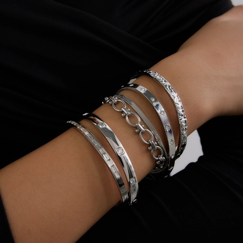Stainless Steel Jewelry Necklace Bracelet Ring Earrings Waterproof Hypoallergenic For Women With Cubic Zirconia Artificial Pearl