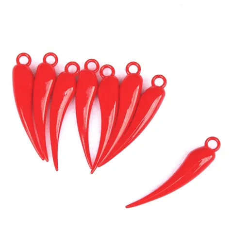 Red Chili Pepper Charms Plastic DIY Pendants For Jewelry Making Festive New Year Hanging Decorations Crafts