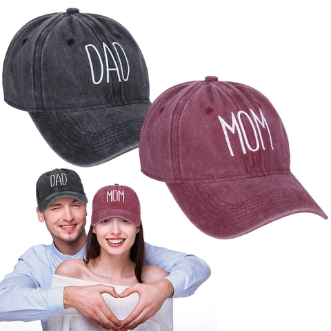 Retro Washed Cotton Baseball Cap Distressed Dad Mom Embroidered Hat For Men Women Adjustable Sun Shade Fashion Peaked Cap
