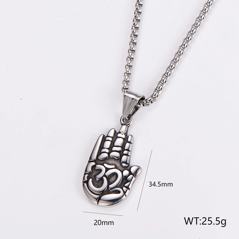 Stainless Steel Pendant Necklace Vintage Punk Goth Hip Hop Style Snake Skull Cross Camera Fleur-De-Lis Jewelry Gift