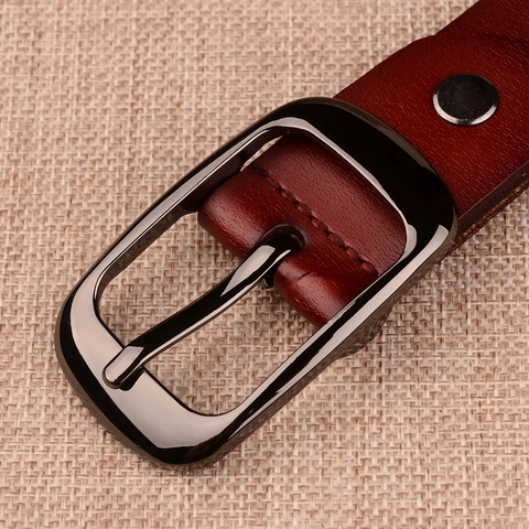Dames Mode Riem van Gespleten Rundleer Minimalistische Legering Gesp Middelriem Casual Commute Jurk Jeans Riem voor Dames
