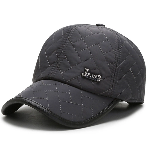 Berretto Da Baseball Trapuntato Da Uomo Cappello Invernale Caldo Con Protezione Per Le Orecchie Motivo Geometrico Regolabile
