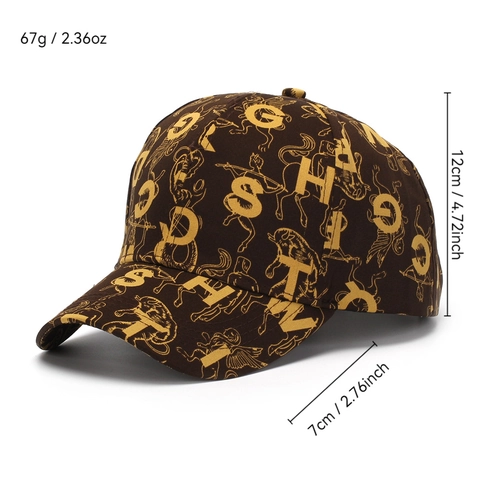 Mode Buchstaben Druck Baseball Kappe Polyester Atmungsaktive Sonnenhut Für Herren Damen Lässig Draußen Verstellbar