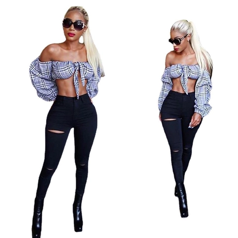 High Waist Skinny Jeans Für Damen Schwarz Zerrissene Denim Hose Stretch Slim Fit Hüftlifting Casual Mode