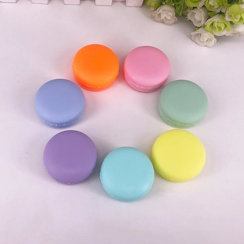 Macaron Shaped Cream Jars Refillable Plastic Empty Travel Storage Container For Lip Balm Lotion Makeup