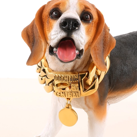 Collar De Cadena Para Perro Pesado Acero Inoxidable 316L Eslabón Cubano Para Perros Grandes Medianos Joyas Hip Hop