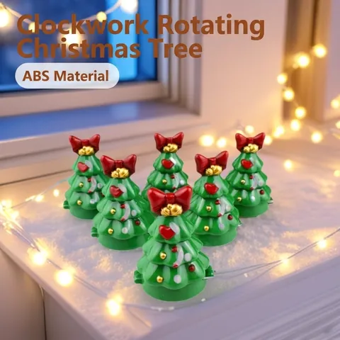 Uhrwerk Rotierender Weihnachtsbaum Spielzeug ABS Kunststoff Zum Aufziehen Mechanisch Tischdeko Weihnachtsgeschenk Für Kinder