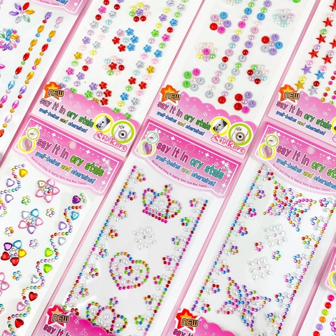 Colorful Acrylic Rhinestone Stickers Self Adhesive Various Shapes DIY Craft Scrapbooking Halloween Decoration For Kids Girls
