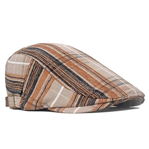 Gorra Plana Retro Hombre Cuadros Invierno Cálida Forro Polar Ajustable Newsboy Pintor Boina Estilo Británico Clásico