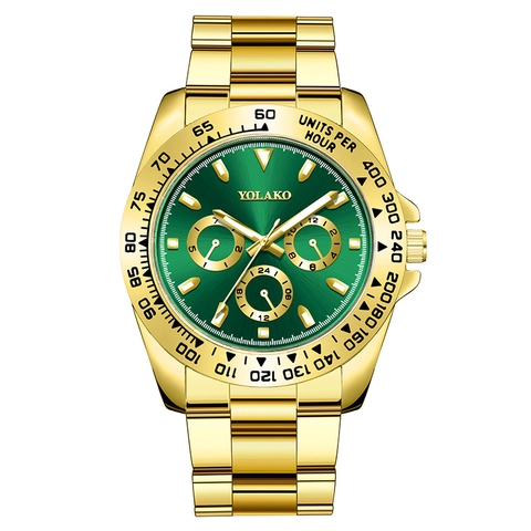 Men Quartz Watch Stainless Steel Strap Luminous Business Fashion Wristwatch With Tachymeter Bezel Decorative Sub Dials
