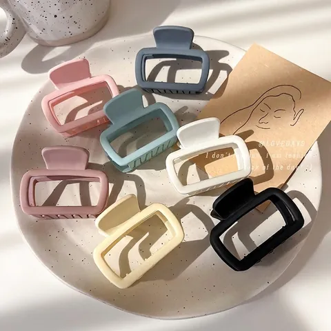Matte Quadratische Haarklammern Acryl Frosting Rutschfeste Haarnadeln Koreanischer Stil Haar Accessoires Für Frauen