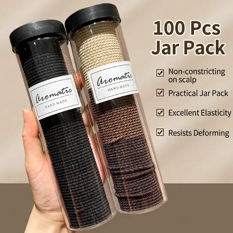 Elastic Hair Ties Spiral Twisted Hair Bands High Stretch Ponytail Holders Durable Seamless Hair Accessories For Women
