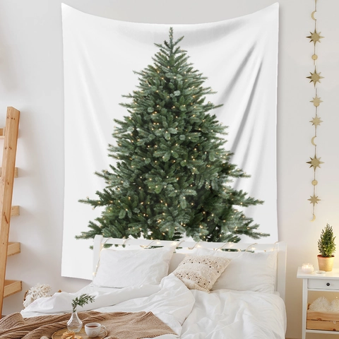 Arazzo Albero Di Natale Decorazione Da Parete In Poliere Per La Casa Camera Da Letto Soggiorno Estetica Festiva