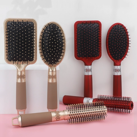 Spazzola Per Capelli Professionale Cuscino D Aria Massaggio Antistatico Districante Paddle Rotonda Styling Plastica Nylon