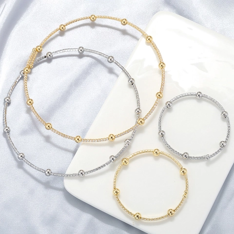 Collana Choker In Rame Con Pavé Di Zirconi E Perle Di Metallo E Bracciale Rigido Aperto Regolabile Gioielli Per Donne