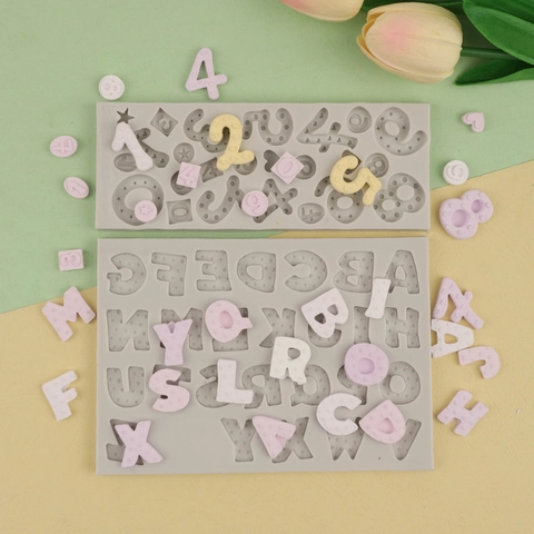 Silikonform Alphanumerische Buchstaben Zahlen Herz Stern Muster Diy Backen Fondant Harz Handwerk Ton Werkzeug