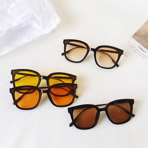 Square Sunglasses Retro Large Thick Frame UV400 Protection Vintage Trendy Unisex Outdoor Travel Fashion Eyewear