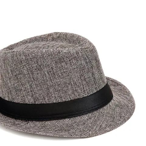 Cappello Fedora Unisex Intrecciato Traspirante Protezione Solare Cappello Jazz Con Nastro Stile Vintage Spiaggia Viaggio