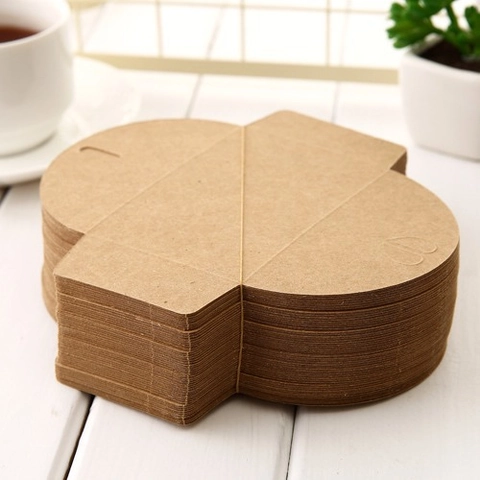 Retro Kraft Paper Envelopes With Heart Shape Buckle DIY Stationery Cards Brown
