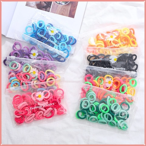 Nylon Hair Ties High Elastic Seamless Candy Color Macaron Hair Accessories For Kids Girls Baby