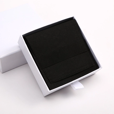Bolsa de Embalaje de Joyas de Microfibra Gamuza Solapa de Sobre Cuadrada Pequeña Bolsa de Almacenamiento Para Anillos Pendientes