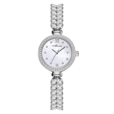 Reloj de Cuarzo de Lujo para Mujer con Pulsera de Cola de Sirena de Strass Impermeable Acero Inoxidable Madreperla Regalo