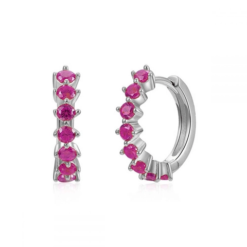 Fashion Zircon Earrings Brass Jewelry Hoop Ear Cuff Flower Drop Women Elegant Decorative Accessories