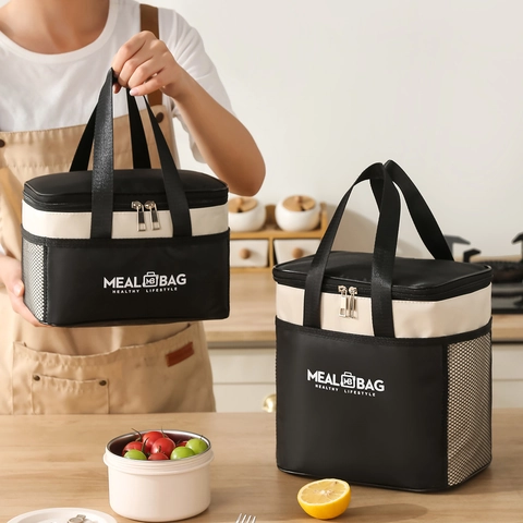 Borsa Termica Per Pranzo Tessuto Oxford Borsa Frigo Impermeabile Portatile Per Scuola Lavoro Picnic