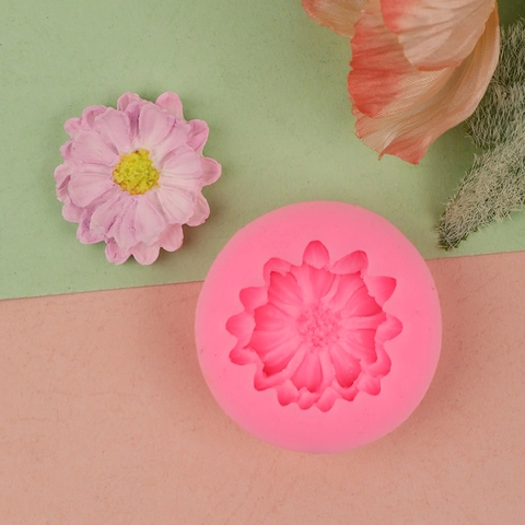Daisy Flower Silicone Mold 3D Small Chrysanthemum For Handmade Soap Fondant Cake Chocolate DIY Craft Baking Tool