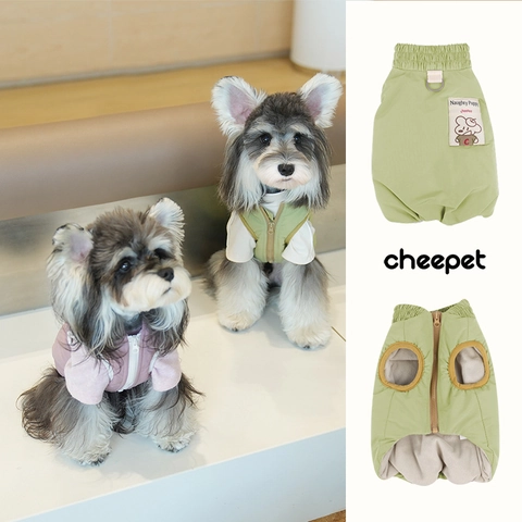 Gilet Per Cani Giacca Imbottita Calda Inverno Cappotto Per Animali Con Anello D Cerniera Posteriore Antivento Stile Lavoro