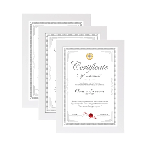Marco De Fotos Certificado Documento Madera MDF Pantalla Pared Mesa Minimalista Soporte Diploma Premio Decoración